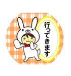 敬語で日常会話★うさぎタイツ編（個別スタンプ：35）