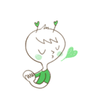 Magnet girl ＆ her friend Green ET（個別スタンプ：3）