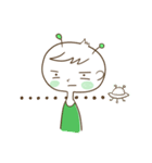 Magnet girl ＆ her friend Green ET（個別スタンプ：4）