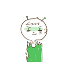 Magnet girl ＆ her friend Green ET（個別スタンプ：12）