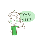 Magnet girl ＆ her friend Green ET（個別スタンプ：15）
