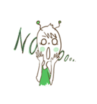 Magnet girl ＆ her friend Green ET（個別スタンプ：16）