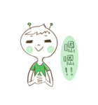 Magnet girl ＆ her friend Green ET（個別スタンプ：31）