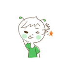 Magnet girl ＆ her friend Green ET（個別スタンプ：34）