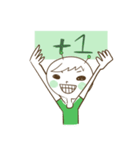 Magnet girl ＆ her friend Green ET（個別スタンプ：37）