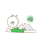 Magnet girl ＆ her friend Green ET（個別スタンプ：39）