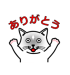 あまり表情を出さない猫（個別スタンプ：1）