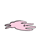 絶妙な表情のうさぎ（個別スタンプ：4）