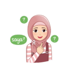 Cute Hijab（個別スタンプ：14）