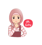 Cute Hijab（個別スタンプ：15）