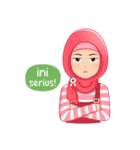 Cute Hijab（個別スタンプ：34）