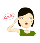 A mole on my face（個別スタンプ：7）