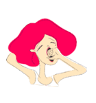 A mole on my face（個別スタンプ：14）