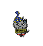 ヘビとネコゾンビ（個別スタンプ：3）