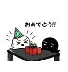 しろいさんとくろいさん4（個別スタンプ：28）