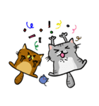 Puff ＆ Michan Cat（個別スタンプ：5）