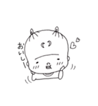 一本まゆ毛のひなちゃん（個別スタンプ：2）
