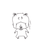 一本まゆ毛のひなちゃん（個別スタンプ：4）