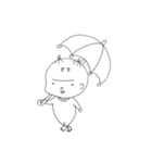 一本まゆ毛のひなちゃん（個別スタンプ：37）