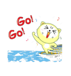 Yellow cat's go to exciting holiday！（個別スタンプ：1）