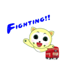 Yellow cat's go to exciting holiday！（個別スタンプ：24）