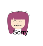 Little Claire lovely girl（個別スタンプ：33）