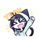 黒猫ナツキちゃん（個別スタンプ：1）