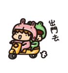 Silly frog and rabbit in summer（個別スタンプ：1）