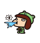 Silly frog and rabbit in summer（個別スタンプ：4）