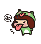 Silly frog and rabbit in summer（個別スタンプ：5）
