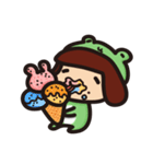Silly frog and rabbit in summer（個別スタンプ：8）