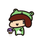 Silly frog and rabbit in summer（個別スタンプ：9）