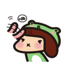 Silly frog and rabbit in summer（個別スタンプ：19）