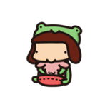 Silly frog and rabbit in summer（個別スタンプ：20）