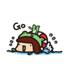 Silly frog and rabbit in summer（個別スタンプ：21）