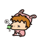 Silly frog and rabbit in summer（個別スタンプ：25）