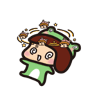 Silly frog and rabbit in summer（個別スタンプ：28）