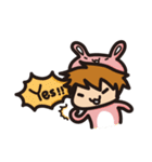 Silly frog and rabbit in summer（個別スタンプ：31）