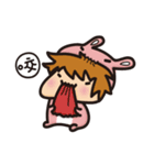 Silly frog and rabbit in summer（個別スタンプ：32）