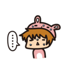 Silly frog and rabbit in summer（個別スタンプ：36）