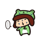 Silly frog and rabbit in summer（個別スタンプ：37）