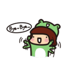 Silly frog and rabbit in summer（個別スタンプ：39）