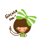 Yondoo (a green ribbon girl)（個別スタンプ：5）
