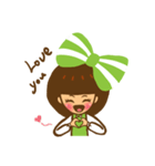 Yondoo (a green ribbon girl)（個別スタンプ：6）