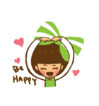 Yondoo (a green ribbon girl)（個別スタンプ：7）