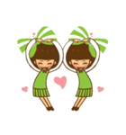 Yondoo (a green ribbon girl)（個別スタンプ：8）