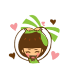 Yondoo (a green ribbon girl)（個別スタンプ：9）