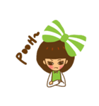 Yondoo (a green ribbon girl)（個別スタンプ：10）