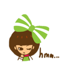 Yondoo (a green ribbon girl)（個別スタンプ：11）