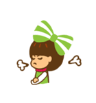 Yondoo (a green ribbon girl)（個別スタンプ：14）
